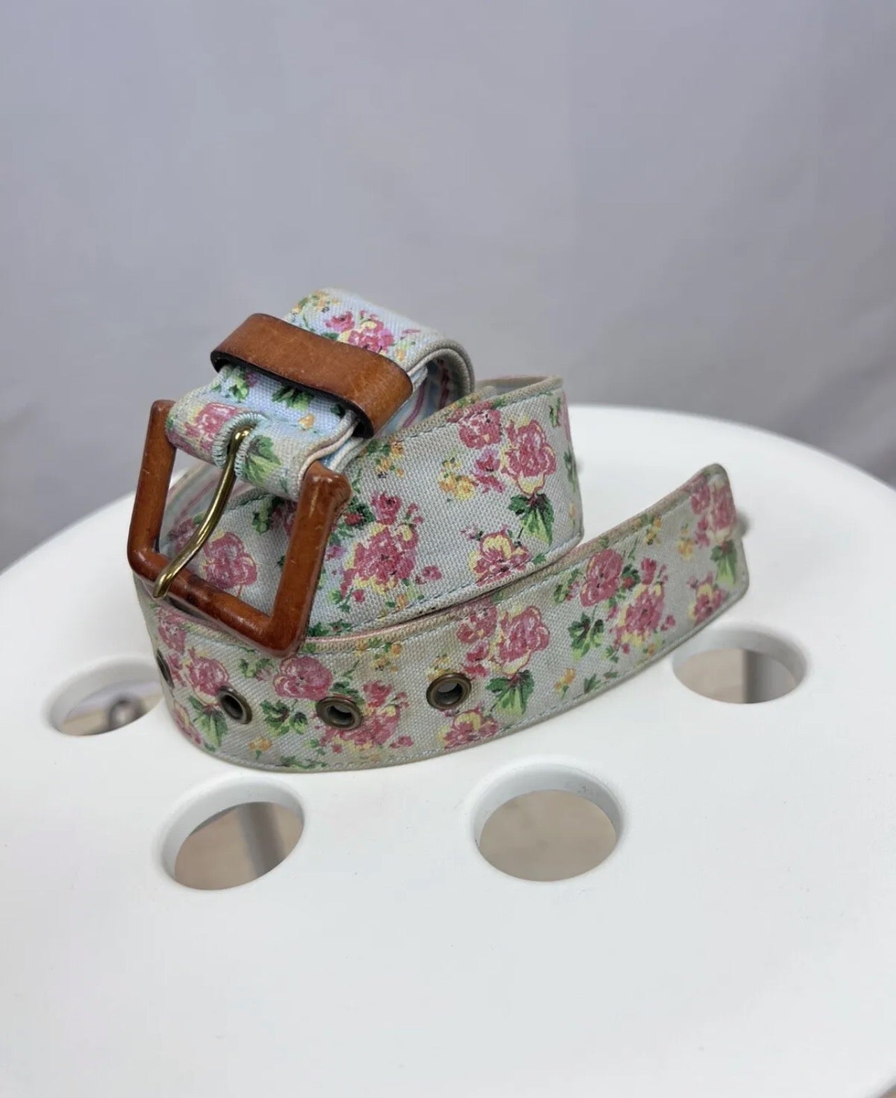 Vintage Canvas Floral Print Belt Abercrombie & Fitch