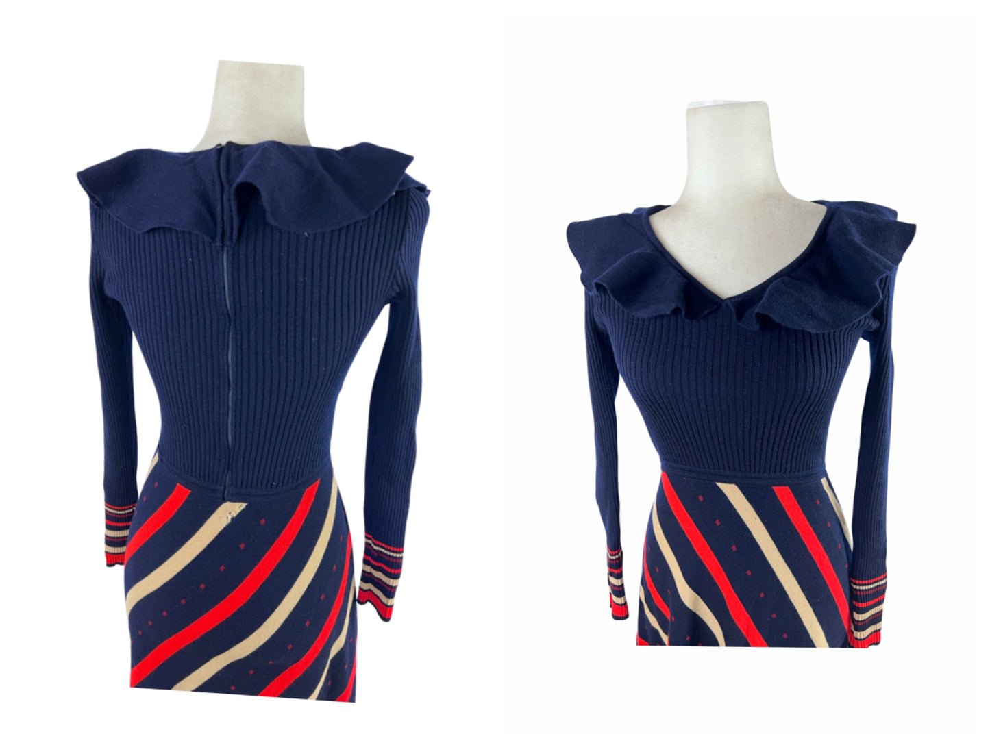 Ladies Vintage Sweater Knit Dress