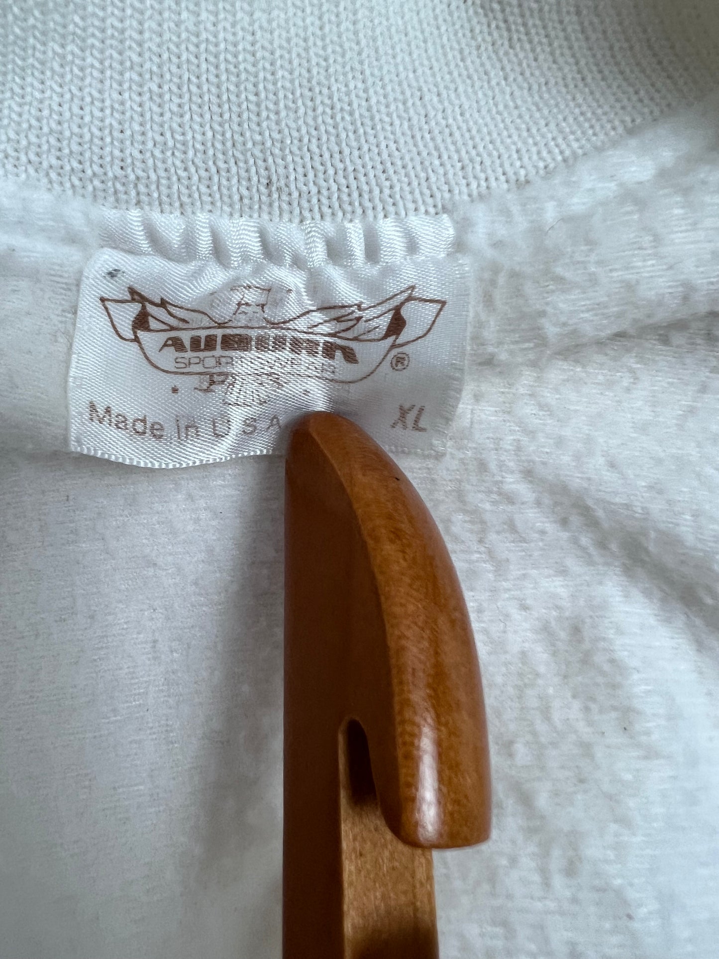 Vintage White Satin Bomber Jacket