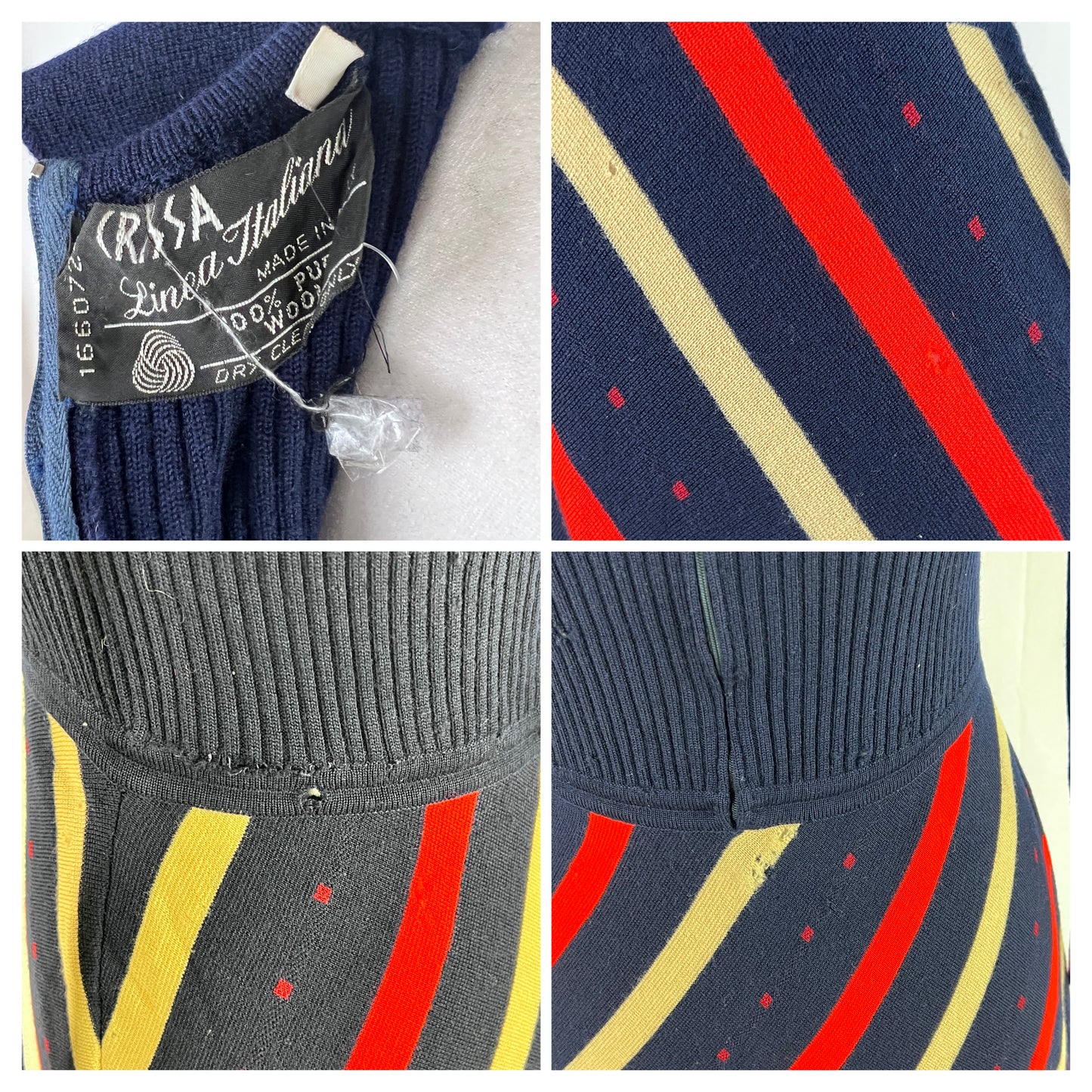 Ladies Vintage Sweater Knit Dress