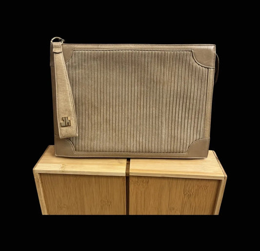 Jay Herbert I.Magnin Vintage Suede and Leather Clutch Handbag Purse